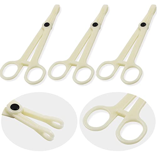 Lyuxzad Piercing Clamps 25Pcs Piercing Forceps Septum Forceps Clamps Rounded Slotted Disposable Piercing Clamps for Ear Nose Lip Navel Tongue Septum Belly Piercing Kit Piercing Tools