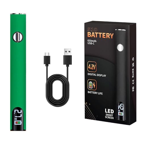 USB Rechargeable 650mAh Cordless Soldering Pen With LED Digital Display Adjustable Temperature 510 Threaded Battery Design For Home Appliance Electronic Kit With Connectors Charging Function (Green)