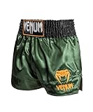 Venum Standard Classic Muay Thai Shorts, Green/Black/Gold, Small