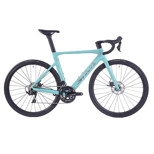 SAVADECK Carbon Road Bike, T800 Carbon Fiber Frame 700C Racing Bicycle with 105 R7000 22 Speed Groupset and Mechanical Disc Brake, Ultra-Light Carbon Bike for Adult