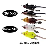 Funzhan Mouse Fishing Lure Soft Rat Fishing Lure Topwater Artificial Creature Baits Swimbaits Jerkbait Spoons Head Jig Hooks for Bass Crappie Pike Speckled Trout Saltwater Freshwater