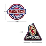 4 PCS Trump MAGA 2024 Patch Trump Ear Patch Make America Great Again Patch Embroidered Patch Morale Patch Applique Fastener Hook and Loop