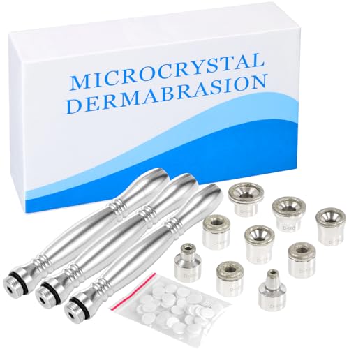 UNOISETION Diamond Microdermabrasion Tips Replacements, 3 Wands 9Pcs Dermabrasion Tips Replacement with 50pcs Cotton Filter for Diamond Dermabrasion Peeling, Facial Skin Care (US)