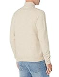 Amazon Essentials Men's Long-Sleeve Soft Touch Quarter-Zip Sweater, Off-White, Large