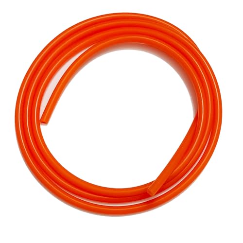 Coavoo Silicone Tubing Hose, Silicon Rubber Tube 0.08" x 0.2"(ID 2mm x OD 5mm) Length 328.08Ft（100m）, Vacuum Flexible Air Hose Water Pipe Tube, Suitable For Pump Transfer Orange