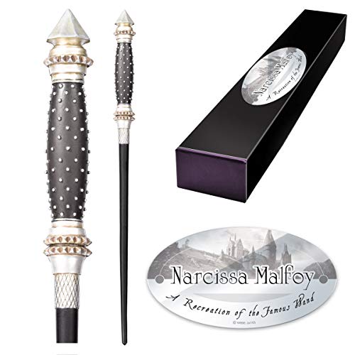 The Noble Collection - Narcissa Malfoy Character Wand - 14in (35cm) Wizarding World Wand With Name Tag - Harry Potter Film Set Movie Props Wands