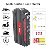 LUNDA 12000mAh Car Jump Starter Power Bank Portable Car Battery Booster Charger Starting Device Petrol Diesel Car Starter