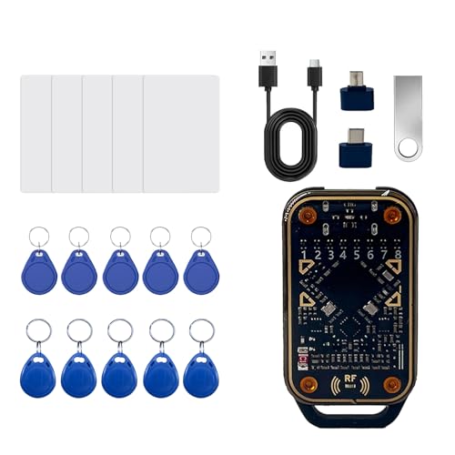 Tqsbeyah RFID Reader Writer Full Function RFID Emulator RFID Writer Copier Smart Card Duplicator Multiple ID IC Cards Replacement Convenient RFID Key Fob Solution Opens Access Control Systems