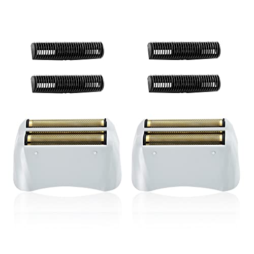 2 Pack Pro Shaver Replacement Foil and Cutters Compatible with andis 17150(TS-1)/17155/17200 Shaver ProFoil Lithium Replacement" Golden