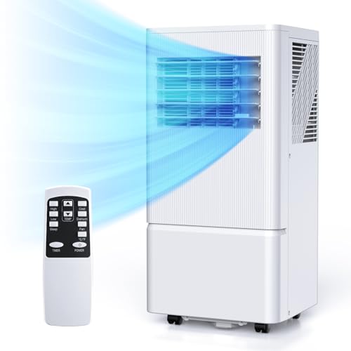 Air Choice 8000 BTU Portable Air Conditioner, 3-in-1 Room Air Conditioners Portable for Rooms Up to 350 Sq.Ft, Sleep Mode, 24H Timer, AC Unit with Remote Control & Digital Display, Window Kit Included