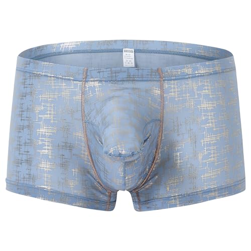 ZAIGGUT Double Pouch Underwear for Men Printing Elephant Trunk Boxers Underwear Blue M
