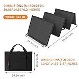 Keshoyal Portable Solar Panel – 60W Foldable Solar Panels with 5V USB and 18V DC for Camping,Cell Phone,Tablet and 5-18V Devices – Compatible with Solar Generators Power Stations