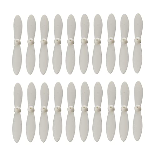 HePbak for Cheerson CX 10 Mini Drone 20Pcs/Pack Propeller Set Airscrew Replacement for Cheerson CX 10 Mini Drone Quadcopter Helicopter RC Accessories 【Parts】 (Color : White)