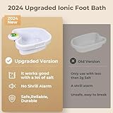 MSFOOT Upgraded Ionic Foot Detox Machine, Foot Spa Bath for Home Use, Foot Cleaner Machine To Remove Toxins with 2 Arrays, 15 Disposable Foot Bath Liners, Detox Sea Salt, Upgraded Durable Basin