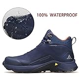 HUMTTO Men's All-Terrain Waterproof Hiking Boots Lightweight Breathable Outdoor Ankle Boots Trekking Hiking Shoes 7.5 Blue