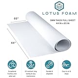 LotusFoam Large 3mm EVA Foam Sheet - 44"x 85" High Density Foam 130 kg/m3 for Cosplay, Costumes, Crafts, Flooring, Outdoor Use - 35 Colors (White)