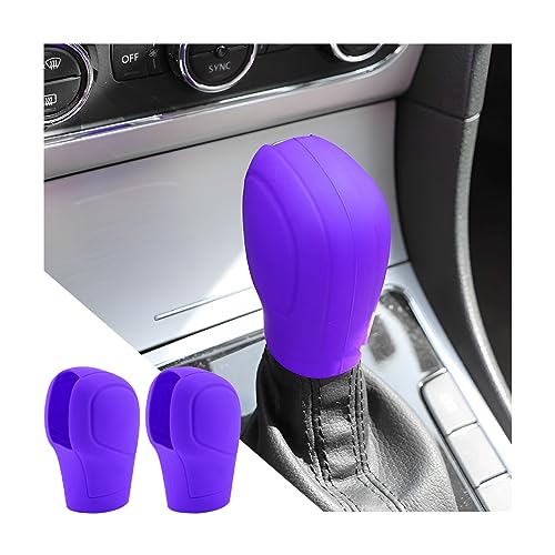 AICEL 2 Pcs Car Gear Shift Knob Cover, Elastic Silicone Car Automatic Shift Protector Cover, Universal Anti-Slip Auto Knob Gear Stick Protector for Men Women, Vehicle Accessories