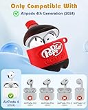 Boaretiu for Airpods 4th Case - with Keychain and Cleaner Kit for AirPods 4th Generation Case (2024) Red Pepper Cute Kawaii Funny 3D Soft Silicone Fun Cool for Girls Women Teens for Air pods 4 Cover