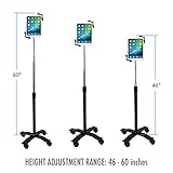 Gooseneck Floor Stand – CTA’s Compact, Adjustable Gooseneck with Swivel Casters for iPad 7th/ 8th/ 9th Gen 10.2”, iPad Air 4, 12.9”, Surface Pro, Zebra & Other 7-13” Tablets (PAD-CGS)