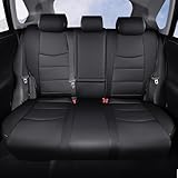 HKZ Fit RAV4 Car Seat Covers Set for 2019 2020 2021 2022 2023 2024 2025 Toyota RAV4 LE,XLE,XLE Premium,Limited - 5 Seats Full Set Leather(Black)