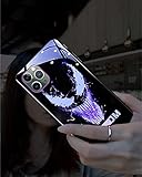 YXuan Venom LED Light Up Case for iPhone 13 Pro Max Luminous Comic Anime Superhero Phone case Colorful Luminescent Fashion Luxury Tempered Glass Hybrid Phone Case Accessories for Men (Venom)