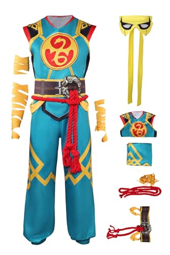 cultofmoon Iron Fist Cosplay Costume Men Warrior Green Outfits Adult Battle Full Set Halloween Carnival Party Costume