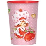 Strawberry Shortcake Birthday Party Supplies Bundle includes 12 Plastic Reusable Cups 16oz and 1 Dinosaur Sticker Sheet