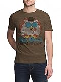 Tee Luv Mr Owl How Many Licks T-Shirt - Vintage Tootsie Pop Graphic Tee Shirt (Brown Heather) (XL)