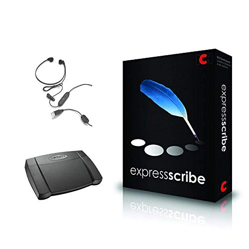 Express Scribe Pro Transcription Software with USB Foot Pedal (Digital Download,License and Download Information Will be Inside The Box