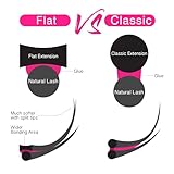 TDANCE Flat Lashes Eyelash Extensions 0.15/0.2mm Thickness Super Soft Air Flat Lash Extensions Ellipse Eyelash Extensions Matte Black Flat Eyelash Extensions Salon Use(Air Flat,0.15-D,8-15mm)