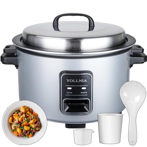 15L Commercial Rice Cooker 84 cup(Cooked) Large Rice Cooker | 24-hour Keep Warm| One Touch Operation, Food Warmer with nonstick pot |1750W Fast Cooking Electric Rice Cooker for Restaurant
