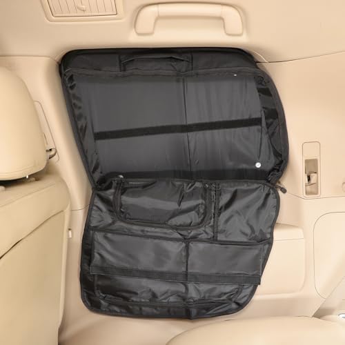 PIUGILH Rear Trunk Side Window Storage Bag Organizer Compatible with Toyota Land Cruiser LC200 2008-2022 Interior Accessories (Right)