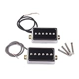 Ogdni P90 Pickup Set,Alnico V Single Coil Bridge & Neck Pickups for Les Paul P90 Style Humbucker Size Electric Guitar