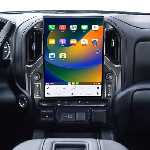 XUENAV Android Car Radio for GMC Sierra Chevrolet Silverado 2019 2020 2021 2022 2023 Touch Screen Replacement Stereo Upgrade Android auto Wireless Apple carplay GPS Navigation Head Unit