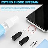 Cleaner Kit for AirPod, Multi-Tool iPhone Cleaning Kit, Cell Phone Cleaning Repair & Recovery iPhone and iPad (Type C) Charging Port, Lightning Cables, and Connectors, Easy to Store and Carry Design