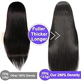 ALI PANDA 250% Density 30 Inch 13x6 Lace Front Wigs Human Hair Straight HD Lace Front Wigs Human Hair Pre Plucked 100% Human Hair Glueless Wigs Human Hair For Black Women with Baby Hair