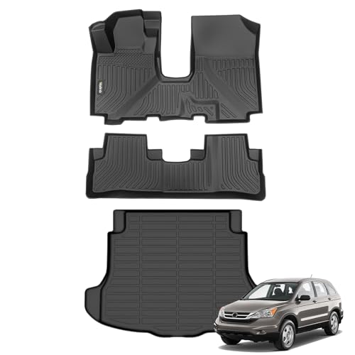 Wailtnb-All Weather Floor Mats & Cargo Liner for Honda CRV 2007-2011 Custom Fit Honda CRV 2007-2011 Waterproof Durable Easy to Clean Accessories