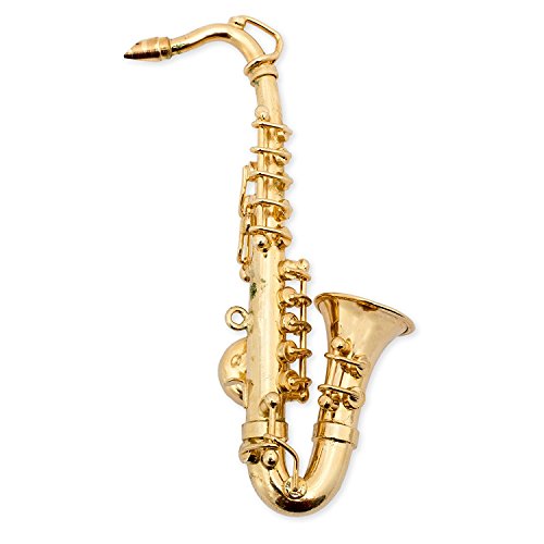 Gold Tenor Saxophone Miniature Replica Magnet, Size 3.25 inch