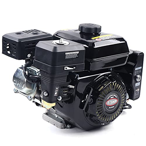 7.5HP 4 Stroke Gasoline Engine, 212 CC Air Cooled Electric Start Gas Multi-Use Engine Motor Engine Replacement