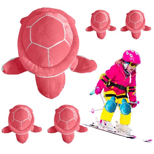 FRJINIE 5PC Cute Turtle Ski Protection Set,Turtle Protection Hip Butt Pads Elbow Protector,Turtle Butt Pads for Skating Padded Turtle Knee Pad for Kids Adults Skiing Roller Protection