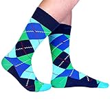 Jeasona Mens Dress Socks Crew Pack Funny Fun Crazy Cool Funky Cotton (Multicolored 12 Pairs, 12)