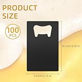 100 Pack Credit Card Bottle Opener Metal Card Beer Bottle Openers Poker Playing Card Bottle Openers Wallet Size DIY Bottle Opener for Party Favor Wedding Favor Groomsmen Bridesmaid Gift (Black)