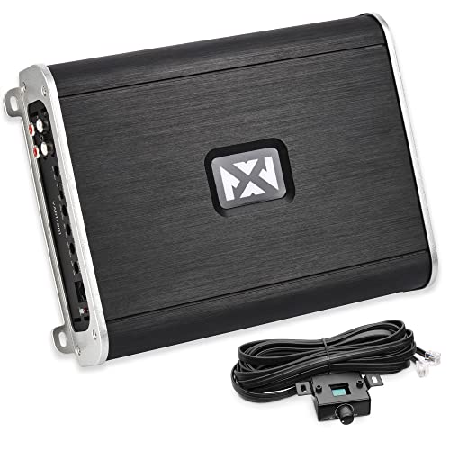 NVX VAD17001 Monoblock 1-Ch Class D Amplifier 3400W Max, 1700W RMS High Power, 1/2/4-ohm Stable, Low Pass X-Over, Bass Boost, Remote Subwoofer Bass Knob, for Car/Truck/Marine/UTV/Motorcycle