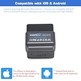 Veepeak OBDCheck BLE Bluetooth OBD II Scanner Auto Diagnostic Scan Tool for iOS & Android, Bluetooth 4.0 Car Check Engine Light Code Reader