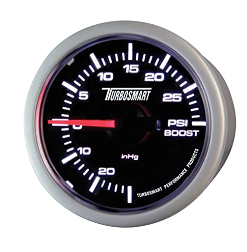 Turbosmart TS-0101-2023 52 mm - 2-1/16" 0-30 PSI Boost Gauge for Gated Boost Control Valves , Black