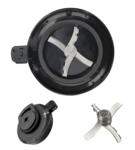Outer Bowl Lid with Blade for Ninja Creami NC301 Replacement Lid with Attached Paddle Blade, Compatible with NC299AMZ/NC301/NC300/NC201/NC101 Series
