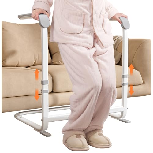 Stand Assist Aid for Elderly, Six-level Height Adjustable Chair Lift Assist Devices for Seniors, Universal Devices to Lift Elderly Off Floor, 21-inch Seat Width Standing Aids & Supports, Stand Up Rail