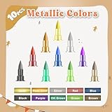 EDIBLE METALLIC MARKERS, 10PCS UPGRADE FOOD GRADE GOLD SHIMMERING PENS FOR COOKIE/CAKE/CUPCAKE/FONDANT/BAKING DECORATING BY PREATOC