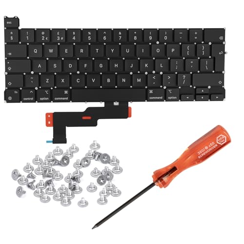 HAWSON UK A2338 Keyboard Replacement for MacBook Pro Retina 13" M1 M2 A2338 2020 2022 Year UK Layout with Keyboard Screws and Screwdriver