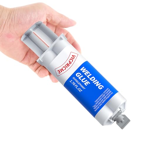 Vicpricme High-Strength 2-Part Epoxy Metal Glue, 1.76oz Heavy Duty Liquid Welding Glue for Metal, Ceramics, Stainless Steel | Heat Resistant & Versatile Repair